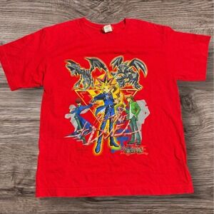 Vintage Yugioh Shirt Boys Large Red Big‎ Printable Eyes  Yami Yugi
